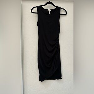 Leith Black Ruched Mini Dress